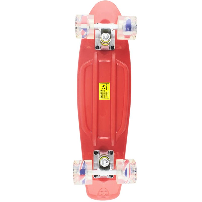 Meketec Skateboards Red Kids Mini Cruiser Retro Boy Girl Skateboard for Birthday Kids Youth Beginners Children Toddler Teenagers Adults Dog 22 inch (Red) - Image 3